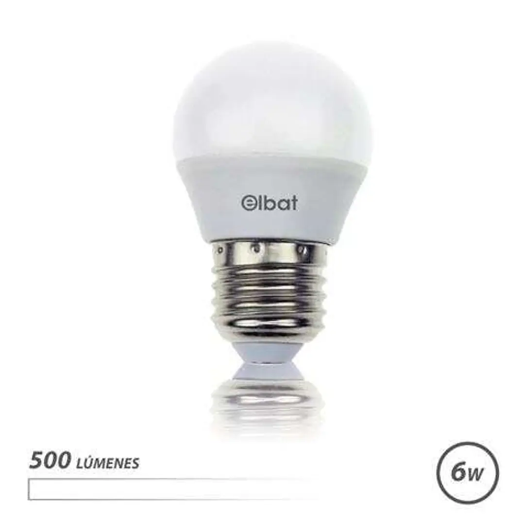 Elbat Bombilla LED G45 - 6W - 500lm - E27 - Luz Blanca 1