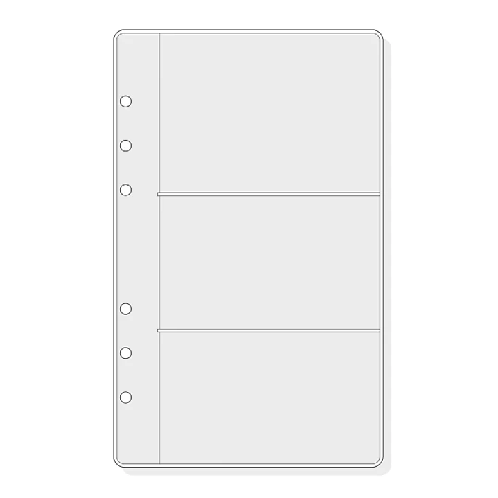 Finocam R566 Pack de 6 Fundas Portatarjetas para Agendas Open - Formato 500 - 120x2x182mm - PVC - Color Gris Claro 1