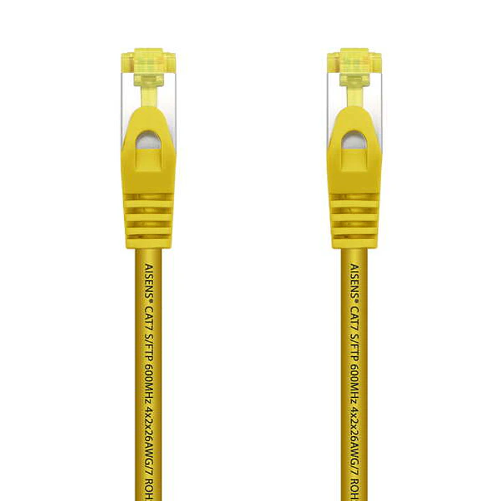 Aisens Cable de Red Latiguillo RJ45 LSZH Cat.7 600 MHz S/FTP PIMF AWG26 - 25cm - Color Amarillo 1