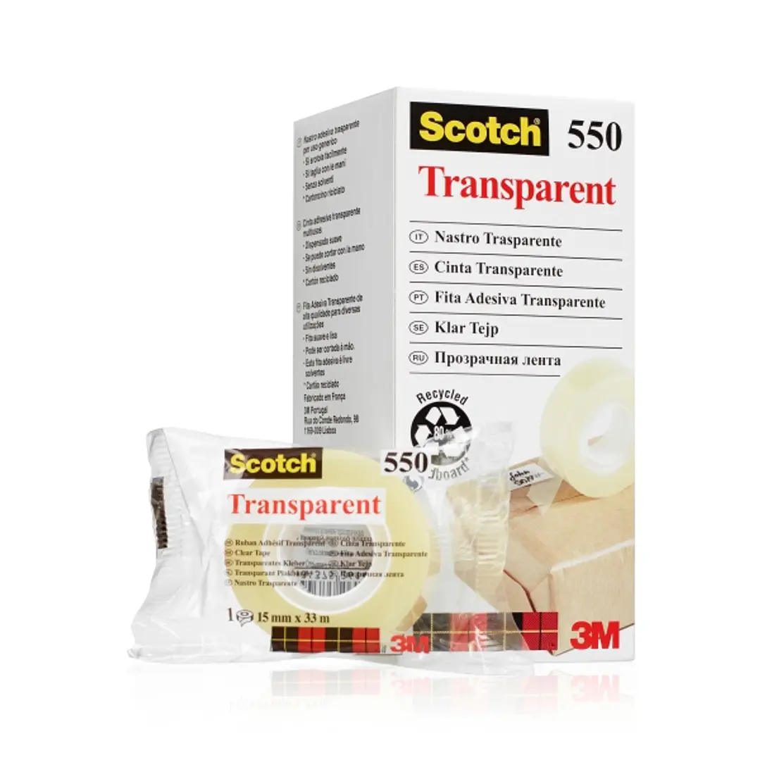Scotch Pack de 10 Cintas Adhesivas - 15mm x 33m - Color Transparente 1