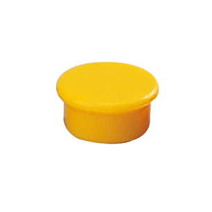 Dahle 95513 Pack de 10 Imanes para Pizarra Blanca - Diametro de 13mm - Color Amarillo