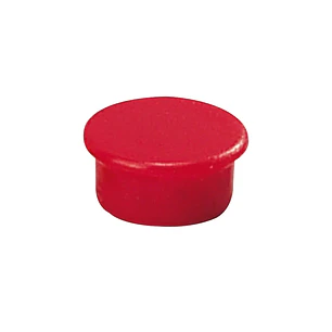 Dahle 95513 Pack de 10 Imanes para Pizarra Blanca - Diametro de 13mm - Color Rojo
