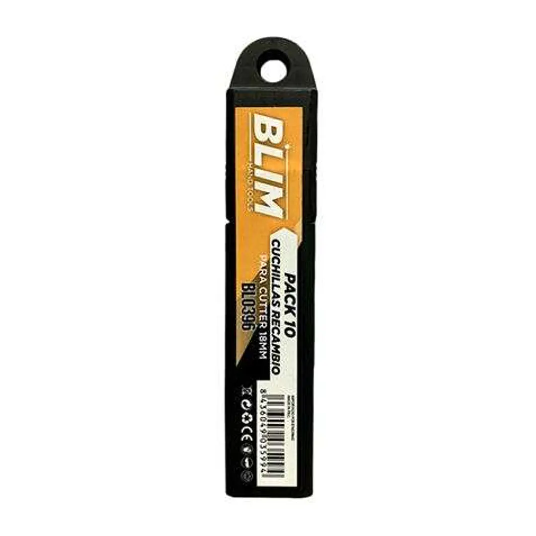 Blim Pack 10 Cuchillas Recambio para Cutters 18mm 1