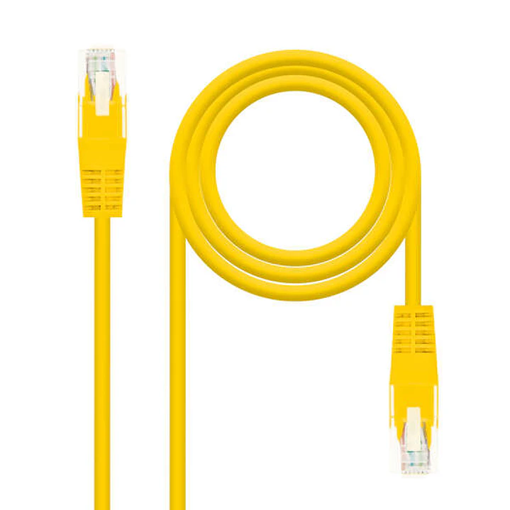 Nanocable Cable Red Latiguillo RJ45 CAT.6 UTP AWG24 - 25 cm - Color Amarillo 1