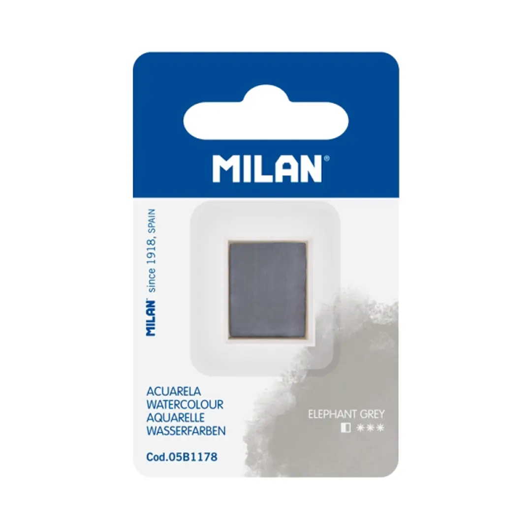 Milan Art Acuarela de Recambio - Medio Godet - Color Gris 1