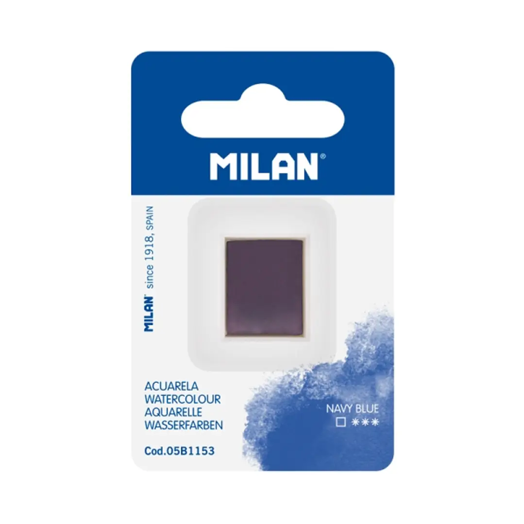Milan Art Acuarela de Recambio - Medio Godet - Color Azul Marino 1
