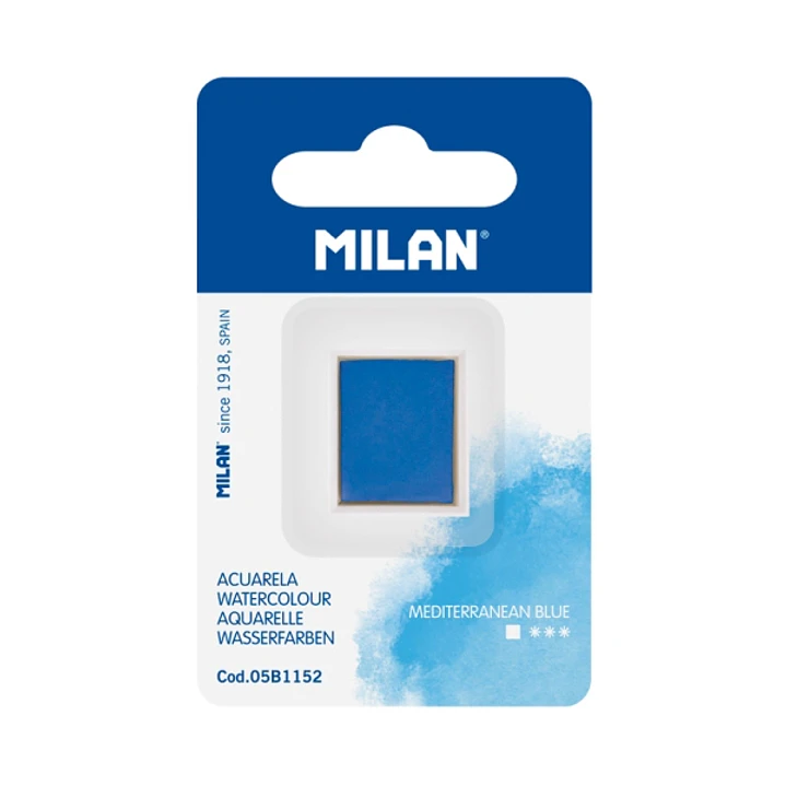 Milan Art Acuarela de Recambio - Medio Godet - Color Azul 1
