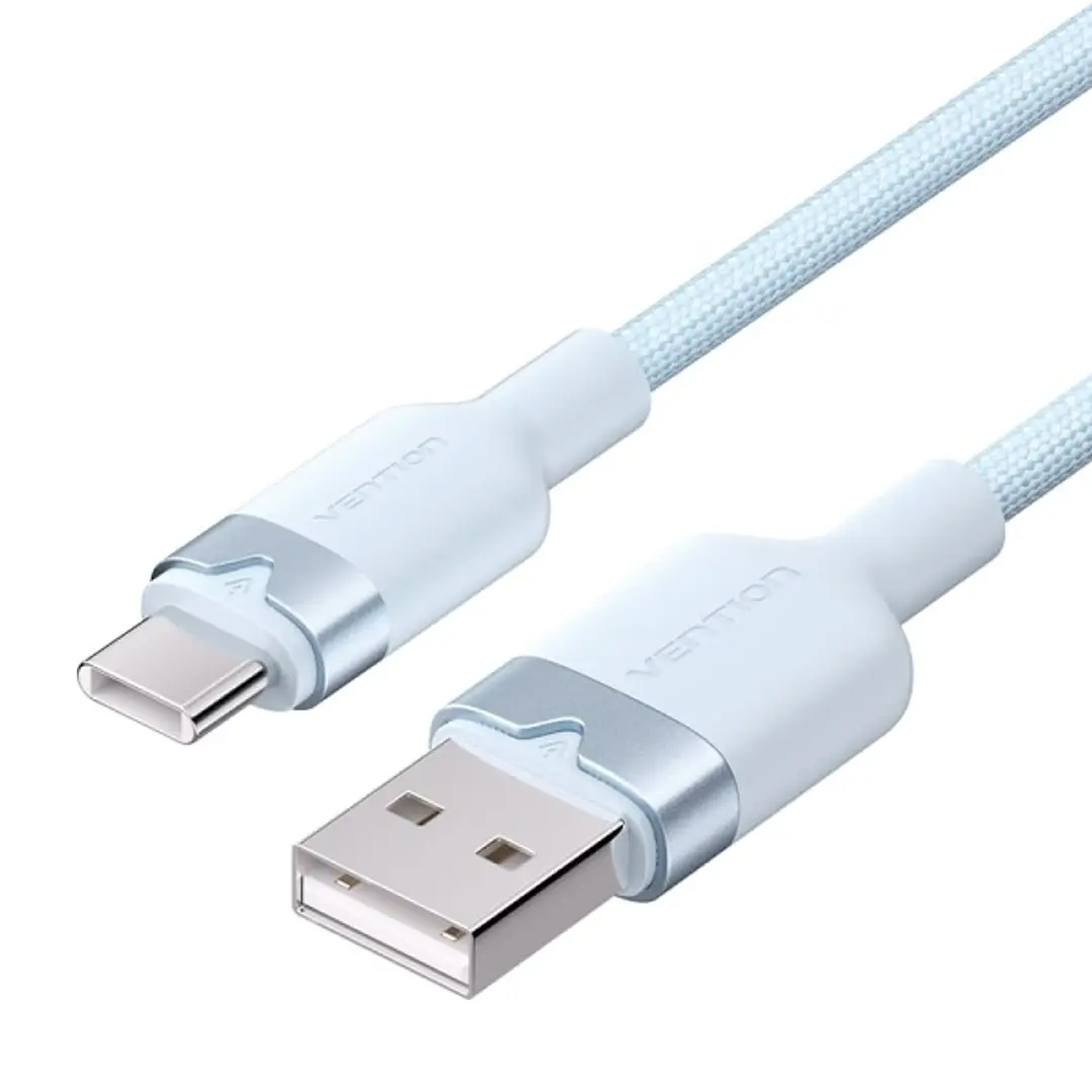 Vention Cable USB-C 2.0 a USB-A 3A 60W - 1m - Trenzado - Color Azul 1