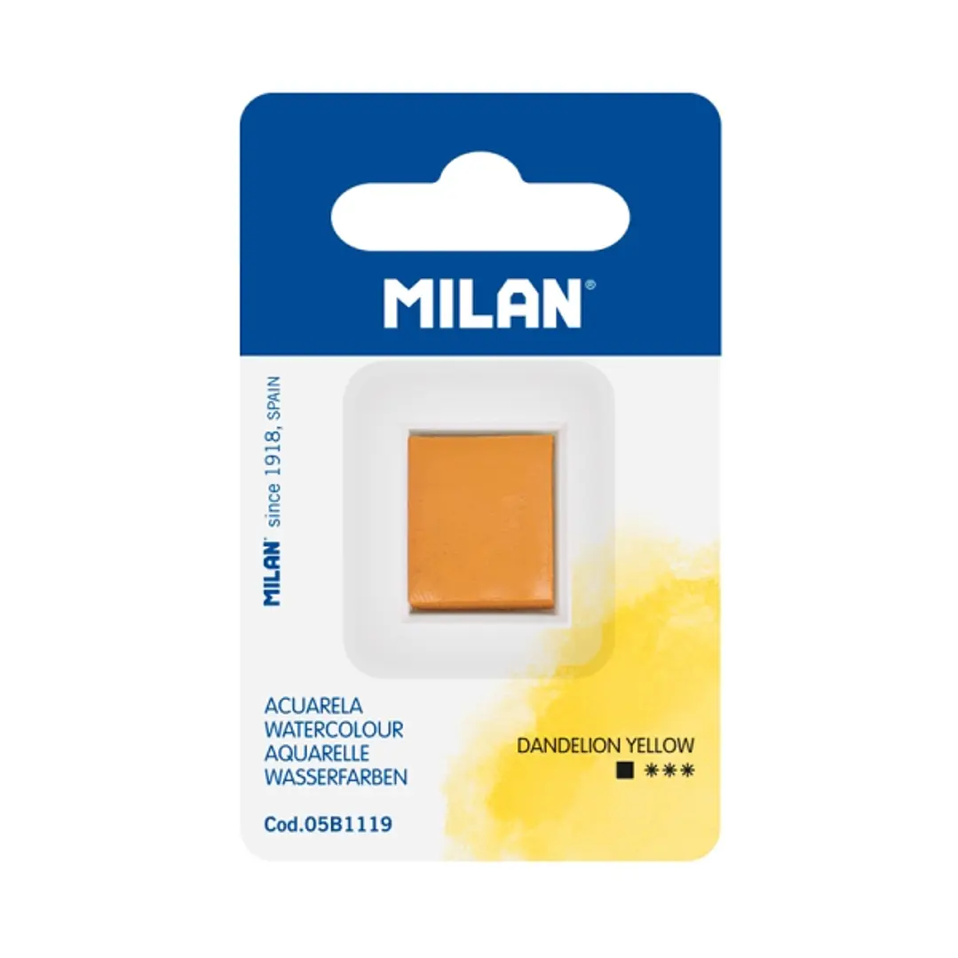 Milan Art Acuarela de Recambio - Medio Godet - Color Amarillo 1