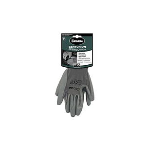 Cegasa Centurion Guantes de Trabajo Talla 10 - Fabricados en Nylon con Recubimiento de Nitrilo en Palma y Dedos - Color Gris