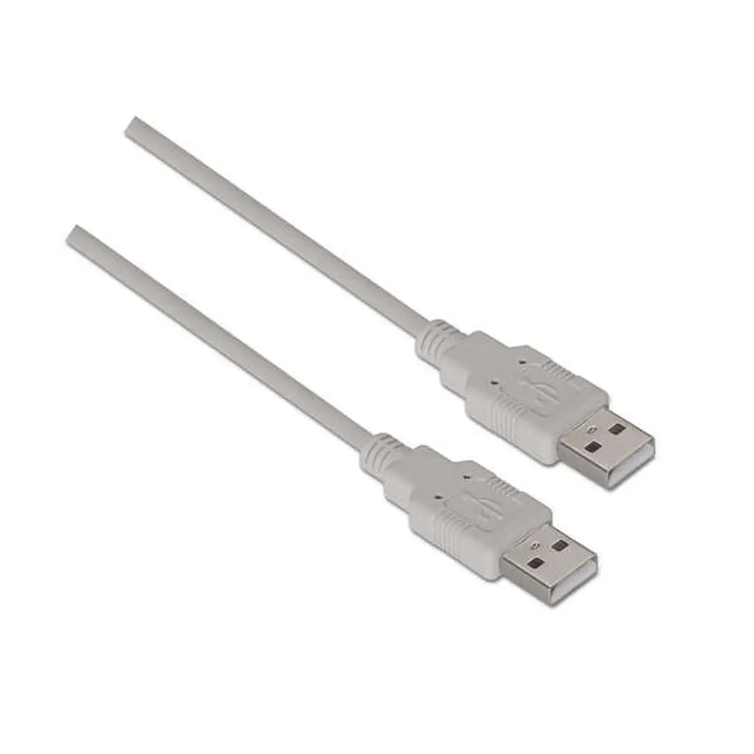 Aisens Cable USB 2.0 - Tipo A Macho a A Macho - 1.0m - Color Beige 1