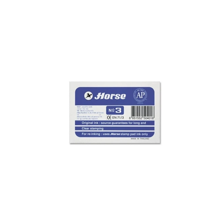 Horse Tampon Metalico Nº3 - Facil de Recargar - Resistente y Duradero - Color Azul 1