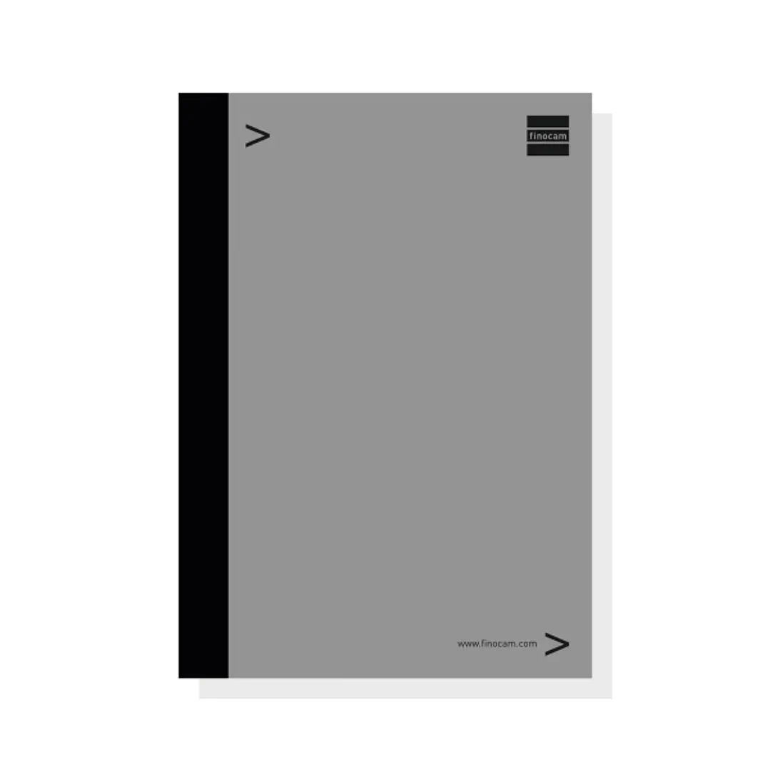 Finocam Bloc de Notas para Agendas Duo - Formato E10 - 155x5x215mm - Color Gris 1
