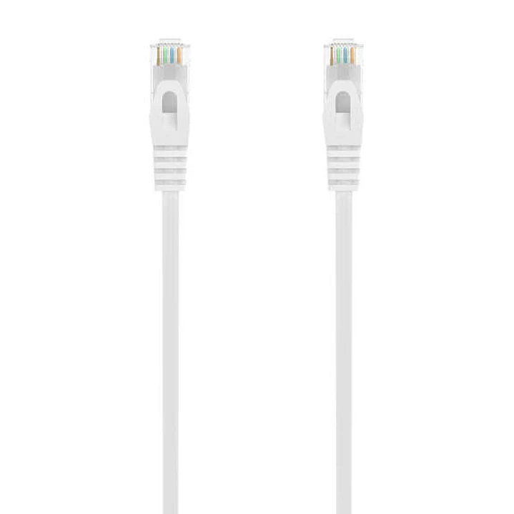 Aisens Cable de Red Latiguillo RJ45 LSZH Cat.6A 500 MHZ UTP AWG24 - 3m - Libre de Halogenos - 10 Gigabit/s - Color Blanco 1