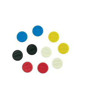 Nobo Pack de 10 Imanes Magneticos para Pizarra Blanca - 24mm - Colores Surtidos