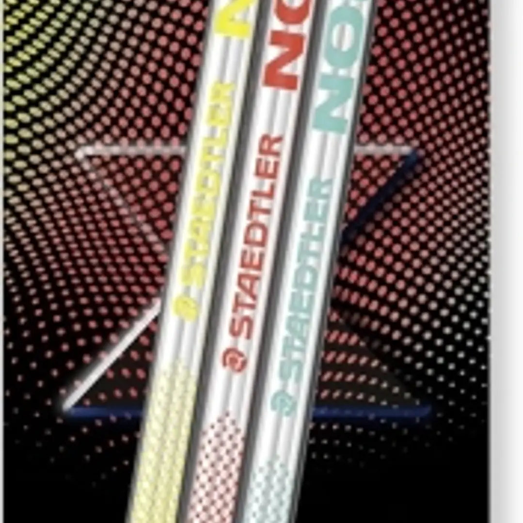 Staedtler Norix Pack de 3 Lapices de Grafito HB - Madera Negra - Diseño Inteligente 1