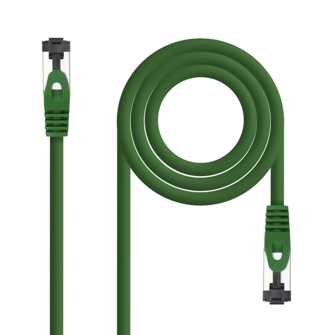 Nanocable Cable Red Latiguillo Cat.8.1 2Ghz LSZH SSTP AWG26 - Longitud 0.25m - Color Verde 1