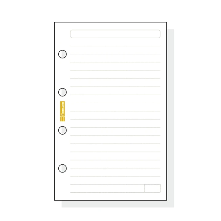 Finocam C141 Recambio para Agendas Classic - Lineas Guia - Formato 601 - 56x89x5mm - Color Blanco 1