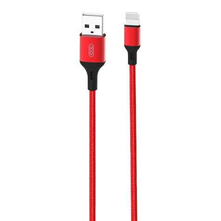XO Cable NB143 Cordon USB - Lightning - 2.4A - 2m - Color Rojo 1