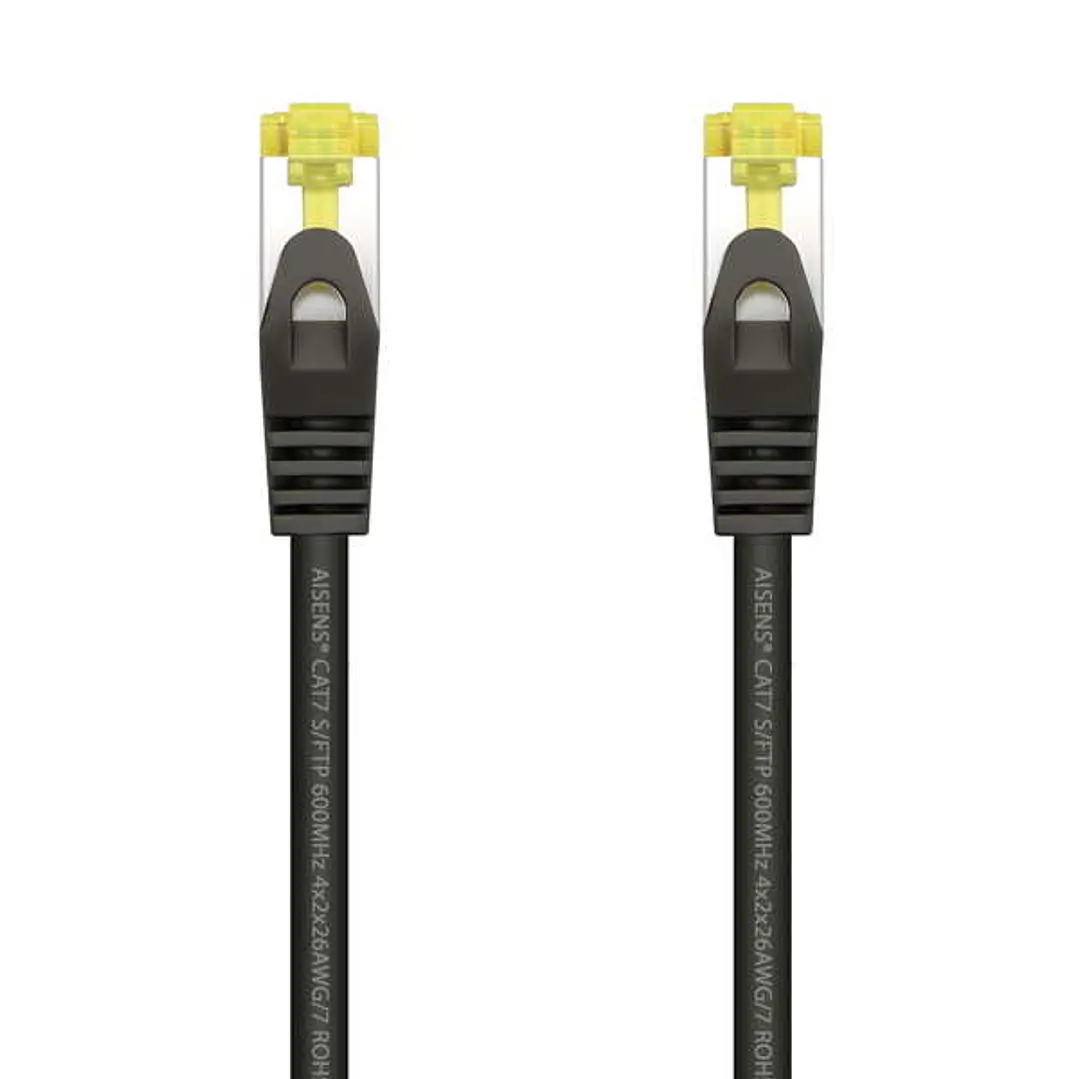 Aisens Cable de Red Latiguillo RJ45 LSZH Cat.7 600 MHz S/FTP PIMF AWG26 - 1.0M - Color Negro 1