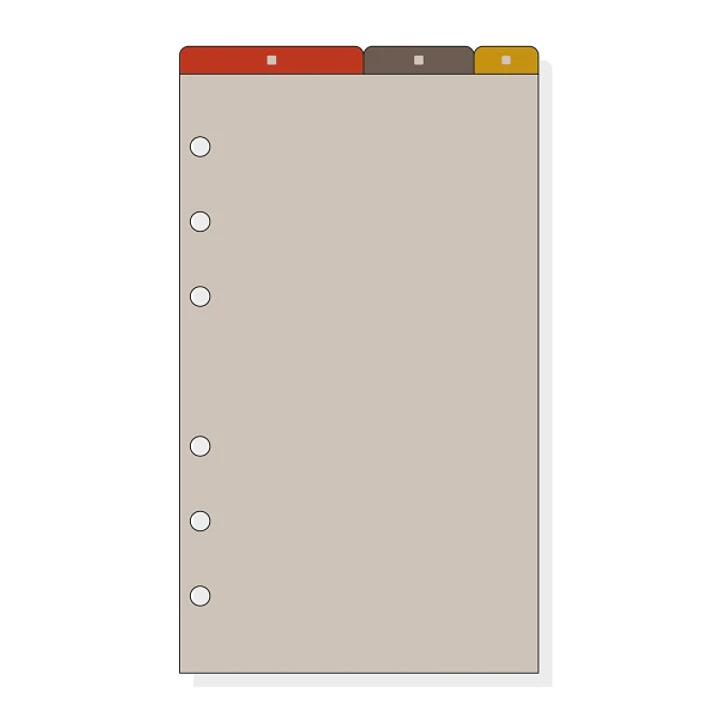 Finocam R462 Separadores Superiores para Agendas Open - 3 Solapas - Formato 400 - 91x2x162mm - PVC - Color Marron 1