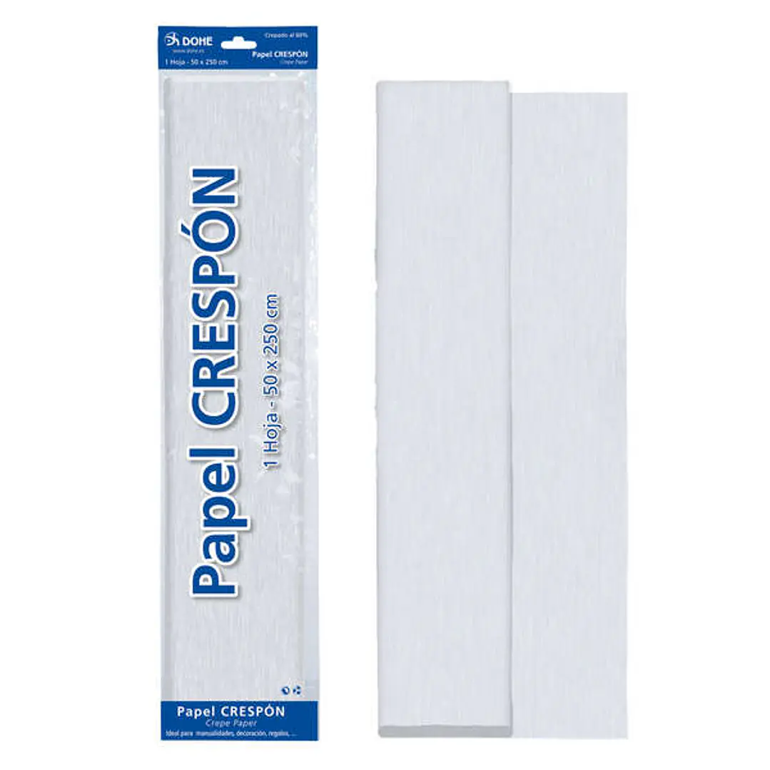Dohe Papel Crespon de 30g - Crepado al 60 % - Ideal para Manualidades y Decoracion - Hoja de 50x250cm 1