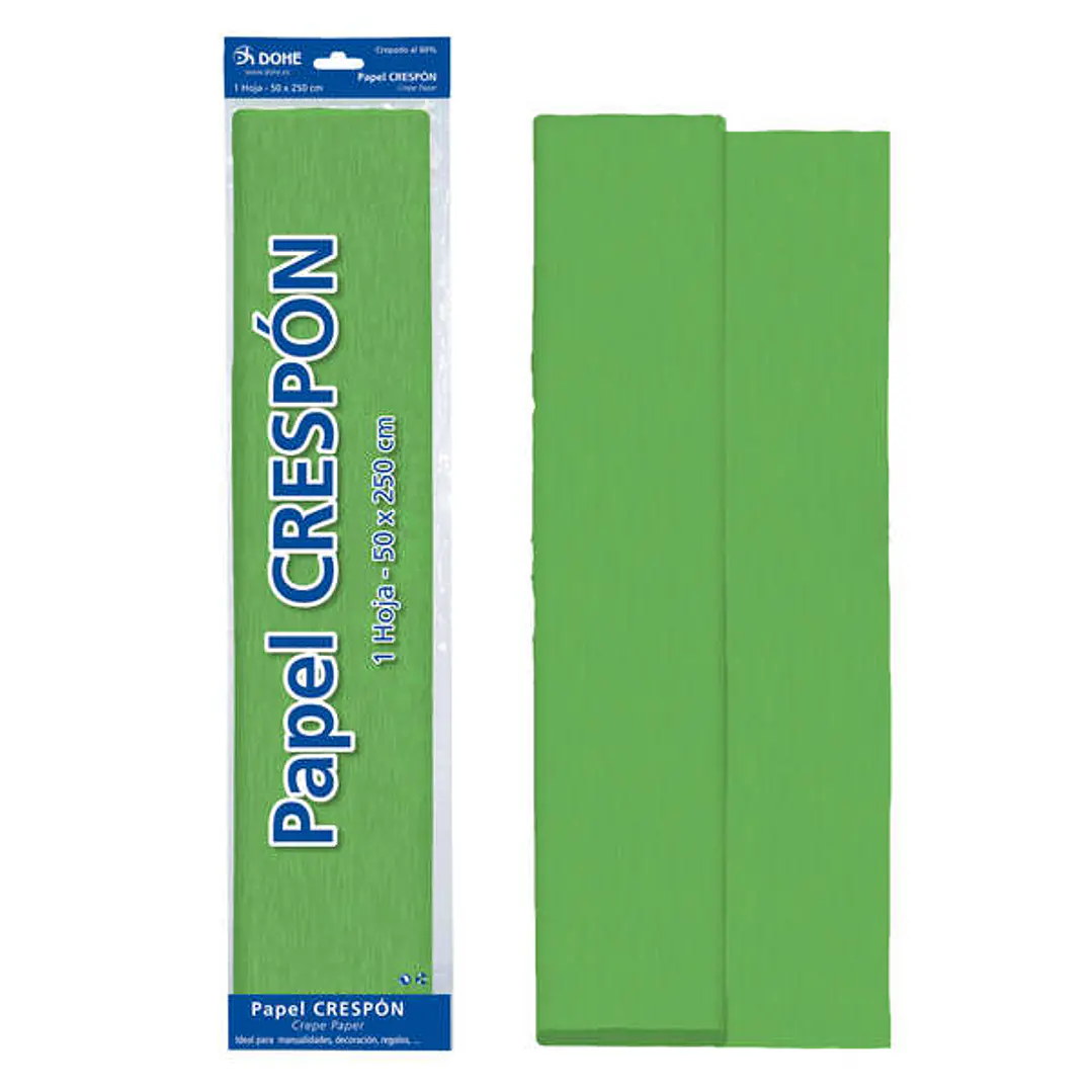 Dohe Papel Crespon de 30g - Crepado al 60 % - Ideal para Manualidades y Decoracion - Hoja de 50x250cm 1