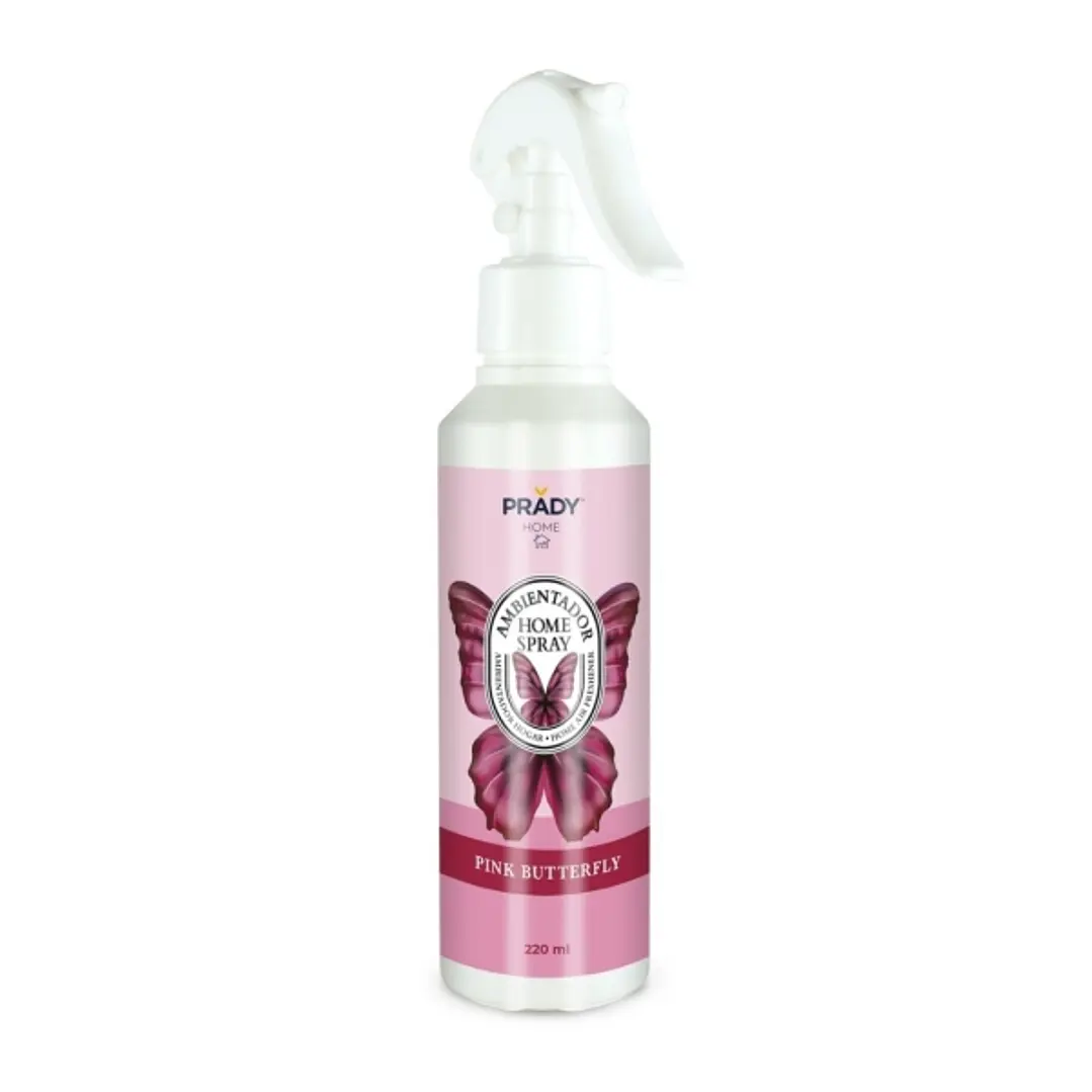 Prady Ambientador Home Spray Pink Butterfly - Frasco de 220 ml - Spray Pulverizador 1