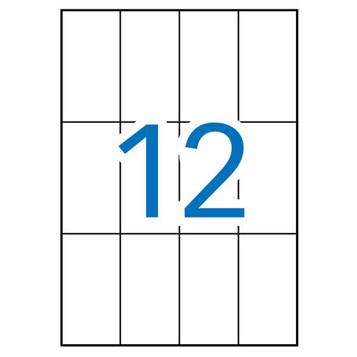 Apli Etiquetas A5 Blancas 70.0 x 37.0mm 15 Hojas 1