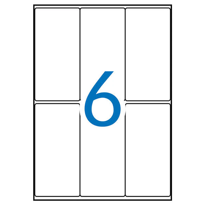 Apli Etiquetas A5 Blancas 49.0 x 100.0mm 15 Hojas 1