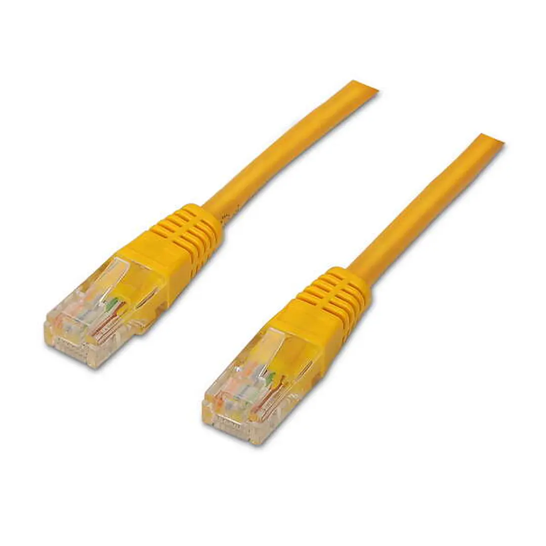 Aisens Cable de Red Latiguillo RJ45 Cat.6 UTP AWG24 - 1.0m - 10/100/1000 Mbit/s - Color Amarillo 1