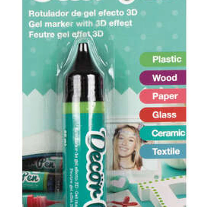 Apli Rotulador de Gel 3D con Acabado Perlado - 25ml - Ideal para Decorar Plastico, Madera, Papel, Cristal, Ceramica o Textil - Personalizacion Facil y 1