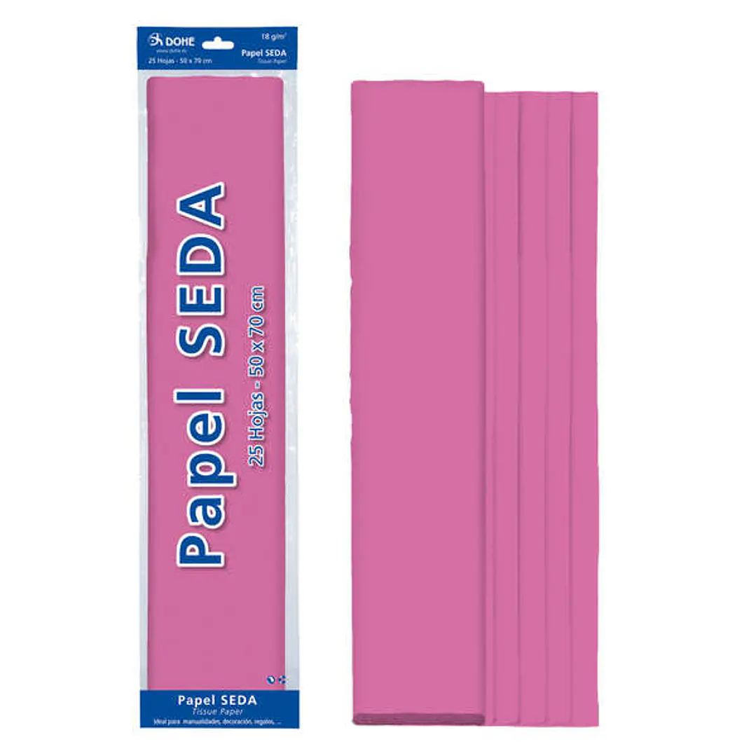 Dohe Papel Seda de 18g - 50x70cm - Ideal para Manualidades y Decoracion - Se Sirve en Bolsas de 25 Hojas 1