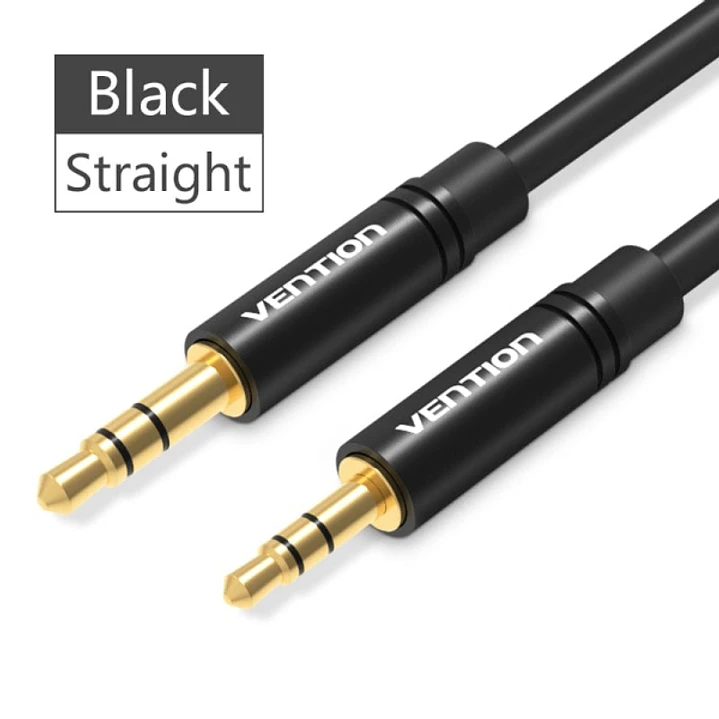 Vention Cable Estereo Jack 3.5 Macho a Jack 2.5 Macho - 0.5m - Color Negro 1