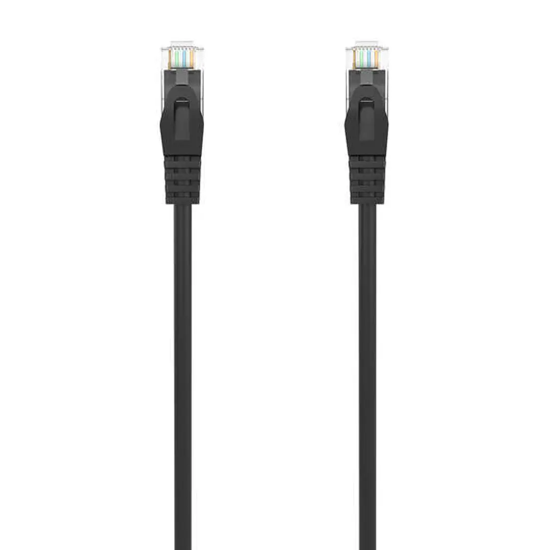 Aisens Cable de Red Latiguillo RJ45 LSZH Cat.6A 500 MHZ UTP AWG24 - 0.3m - Libre de Halogenos - 10 Gigabit/s - Color Negro 1