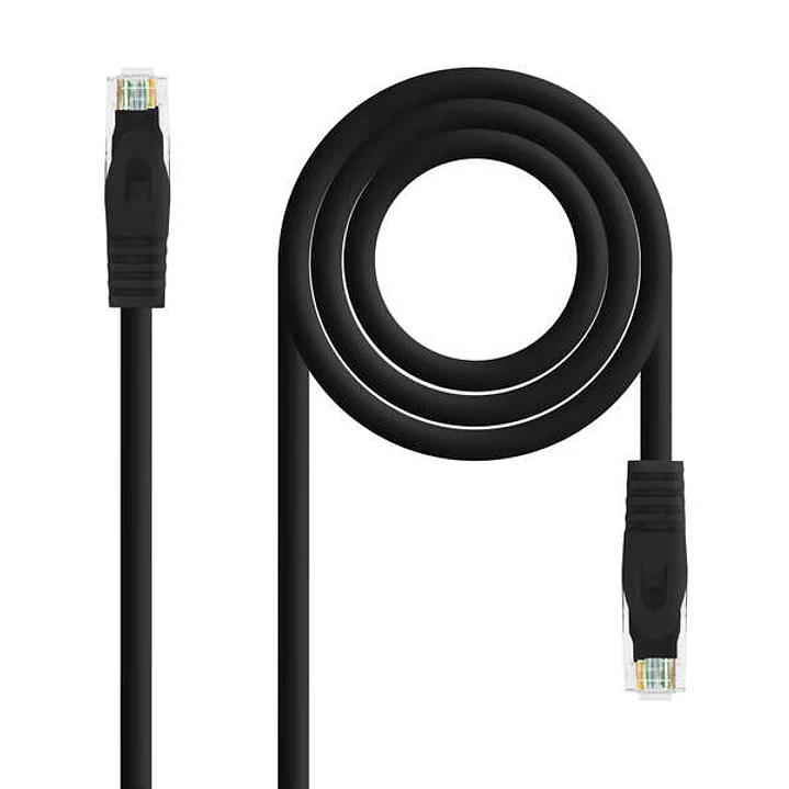 Nanocable Cable de Red Latiguillo RJ45 LSZH Cat.6a UTP AWG24 1m - Color Negro 1