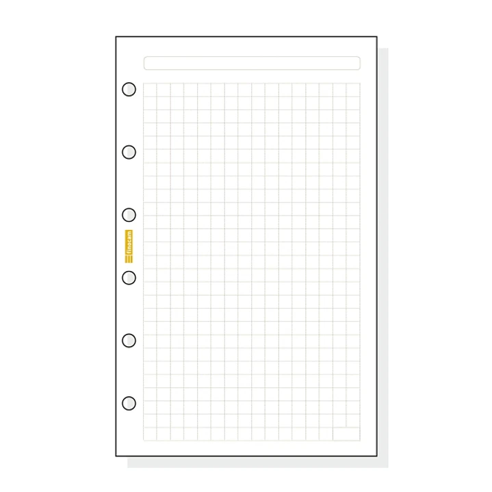Finocam C340 Recambio para Agendas Classic - Cuadriculado - Formato 603 - 79x127x5mm - Color Blanco 1