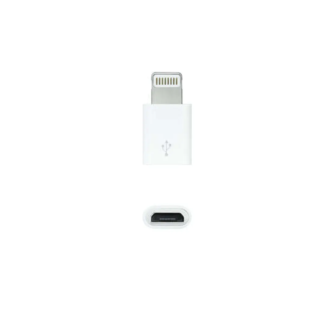 Nanocable Adaptador Lightning a Micro USB - Lightning/M-Micro B/H - Color Blanco 1