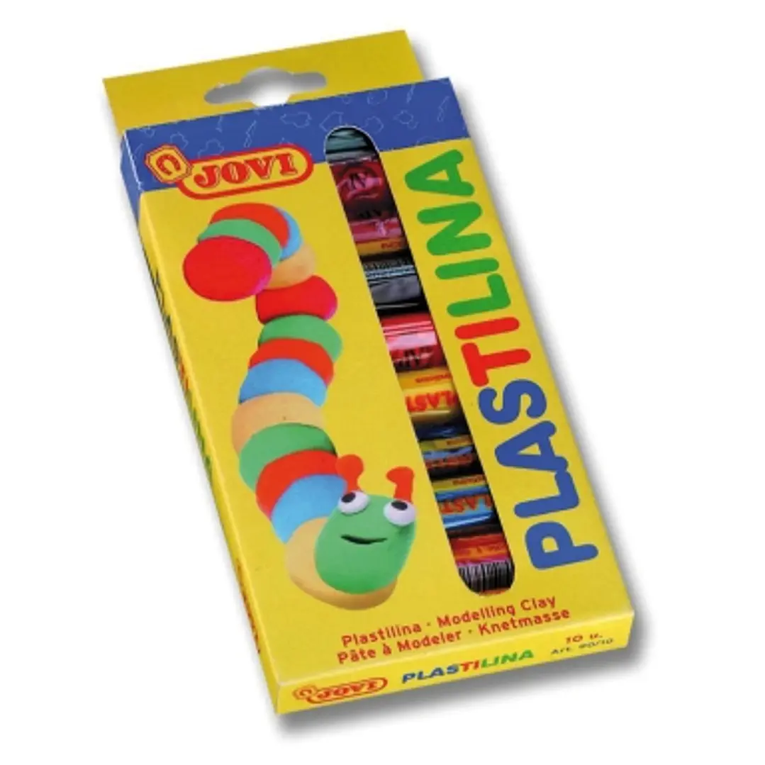 Jovi Pack con 10 Barras de Plastilina 15gr - Muy Moldeable - No se Seca - Colores Surtidos 1