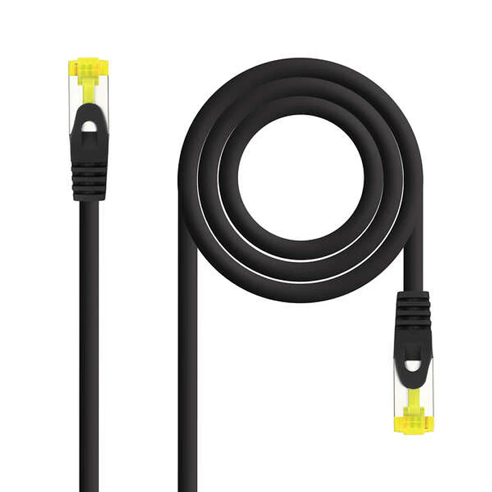 Nanocable Cable Red Latiguillo LSZH Cat.6A SFTP AWG26 - 25cm - Color Negro 1