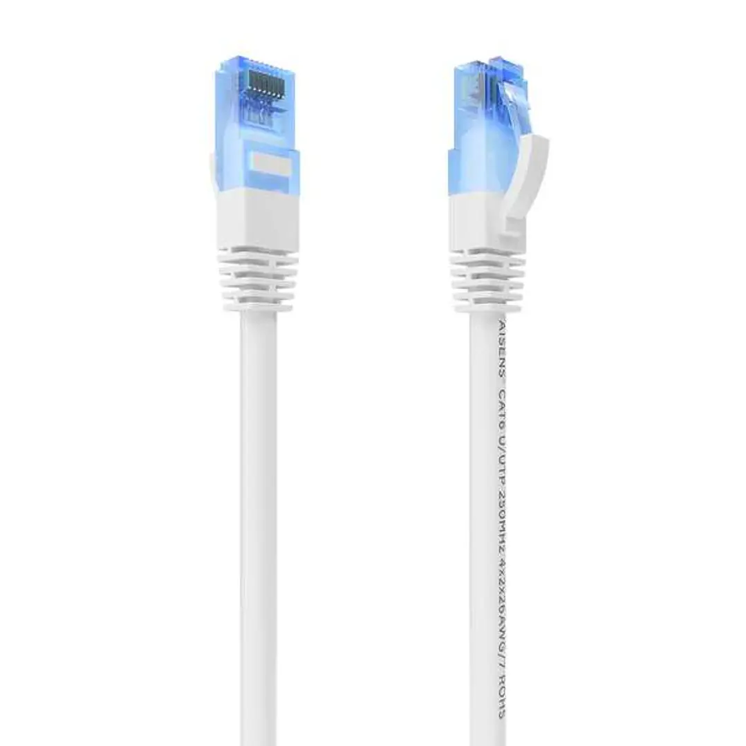 Aisens Cable de Red Latiguillo RJ45 Cat.6 UTP AWG26 CCA - 2.0m - Color Blanco 1