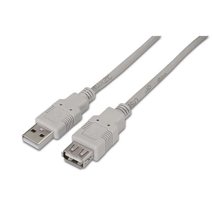 Aisens Cable Extension USB 2.0 - Tipo A Macho a Tipo A Hembra - 3.0m - Color Beige 1