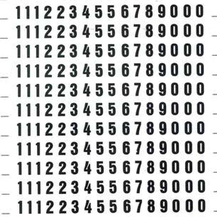Apli Numeros Transferibles - 6mm de Tamaño - 316 Caracteres - Facil Aplicacion y Durabilidad - Negro 1