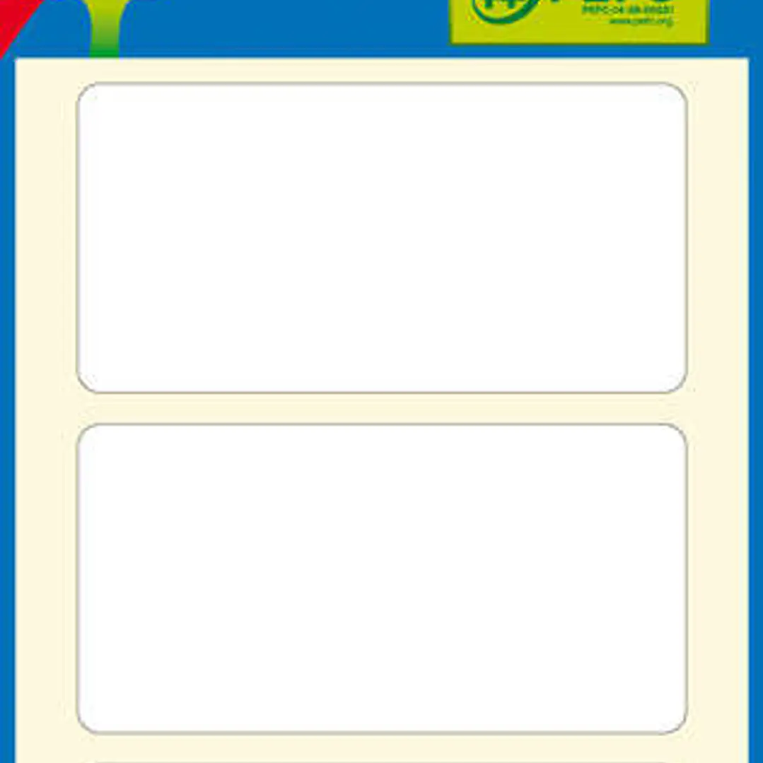 Apli Etiquetas Minibolsa Blancas 34.0 x 67.0mm 6 Hojas 1