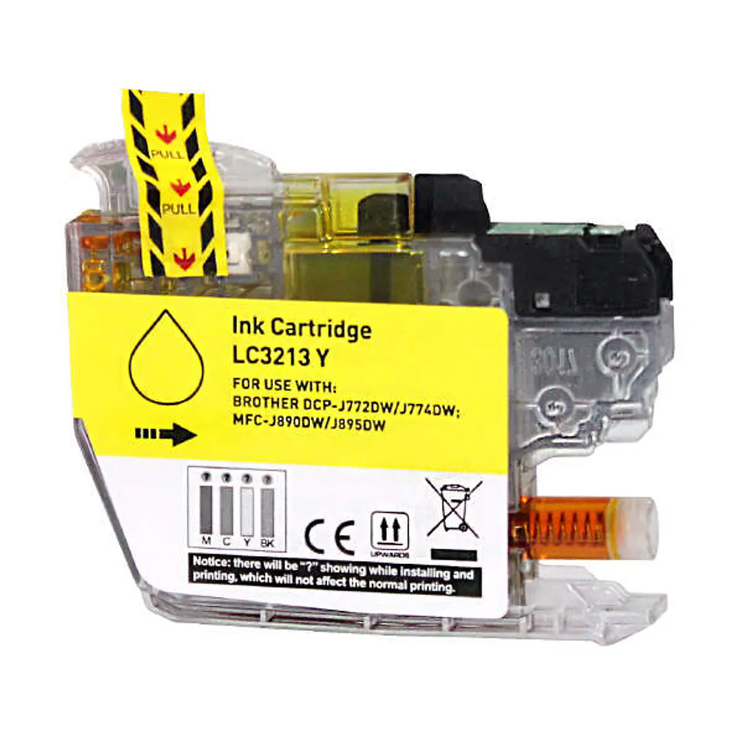 Brother LC3213/LC3211 Amarillo Cartucho de Tinta Generico - Reemplaza LC3213Y/LC3211Y 1