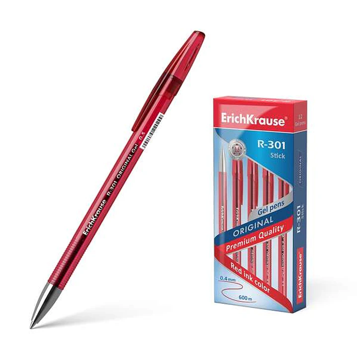 Erichkrause R-301 Original Boligrafo de Tinta de Gel - Punta 0.5mm - Trazo 0.4mm - Cuerpo Translucido Tintado - Grip Perfilado Comodo - Secado Rapido  1