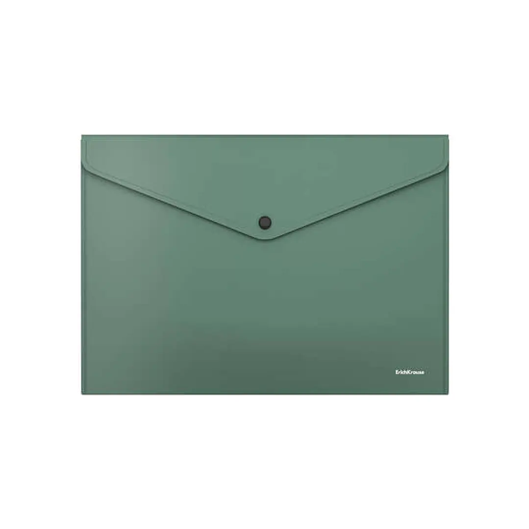Erichkrause Fizzy Classic Sobre Portadocumentos A4 - Fabricado en Plastico Opaco - Textura Rugosa - Color Verde 1
