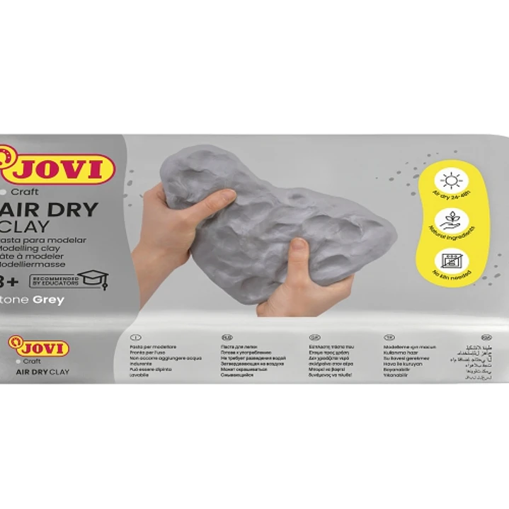 Jovi Air Dry Pasta para Modelar 1000gr - Endurecible al Aire - Tacto Fresco - Facil de Moldear - Multi-Superficie - Secado en 24H - Acabado Fino - Col 1