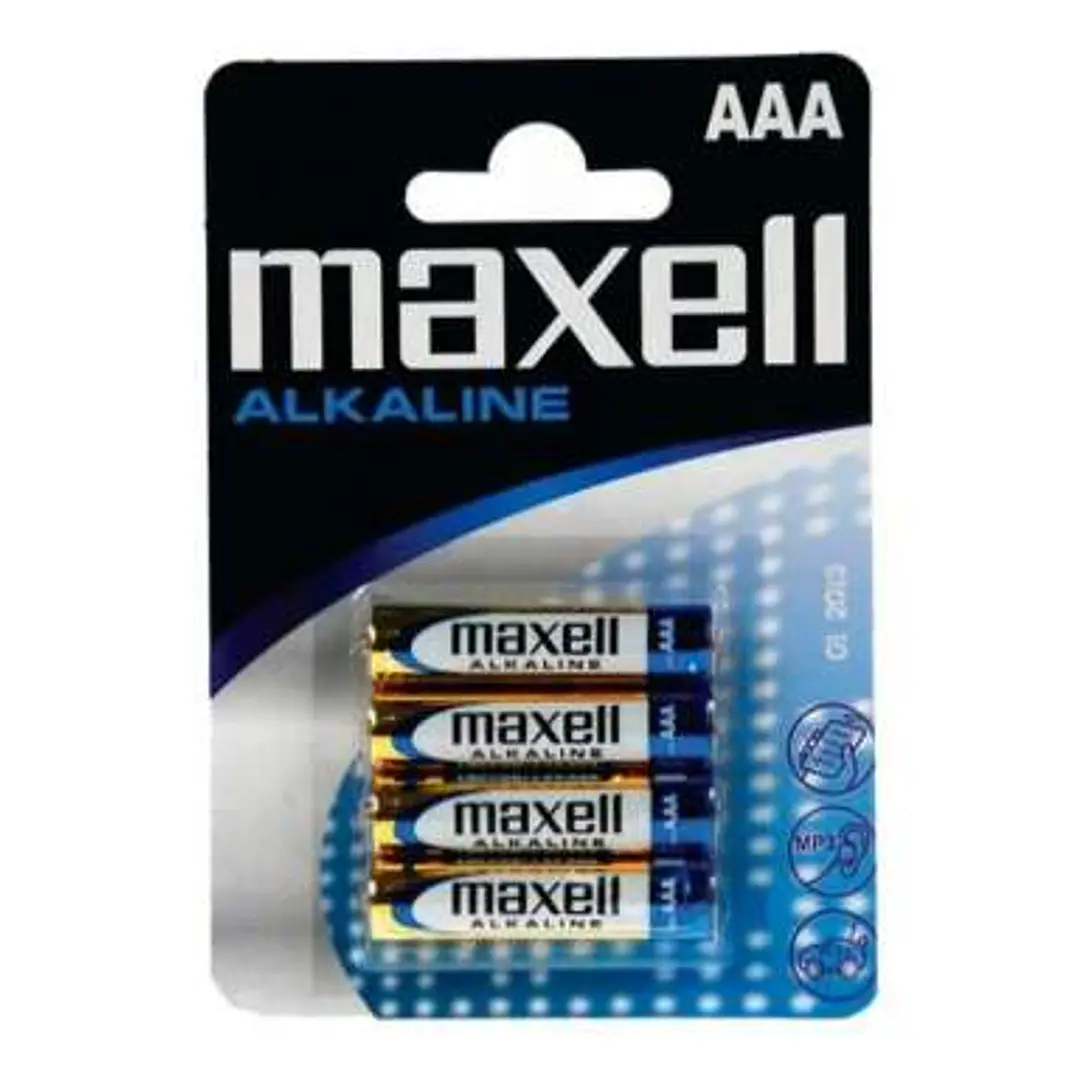 Maxell Pack de 4 Pilas Alcalinas LR03 AAA 1.5V 1