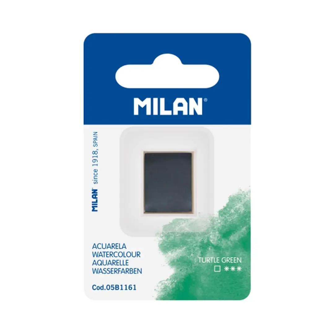 Milan Art Acuarela de Recambio - Medio Godet - Color Verde 1